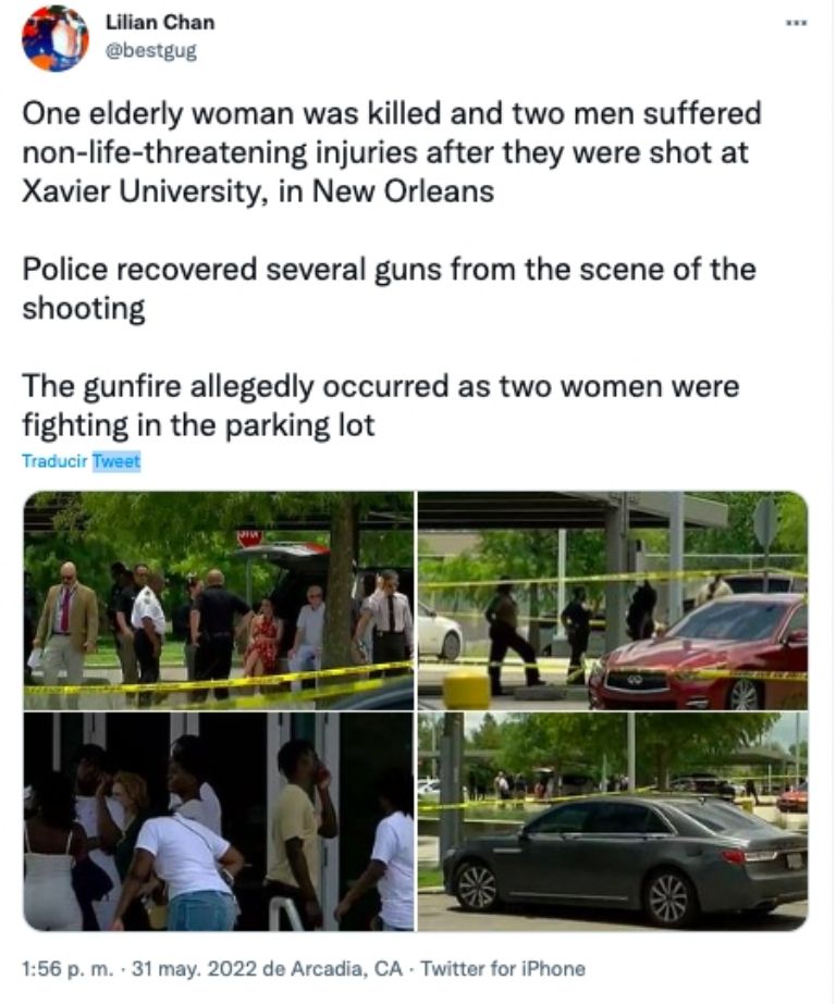 Tiroteo en Universidad de Nueva Orleans 