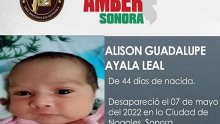 FGJE lanza Alerta Amber para encontrar a la bebé Alison Guadalupe, robada en Nogales