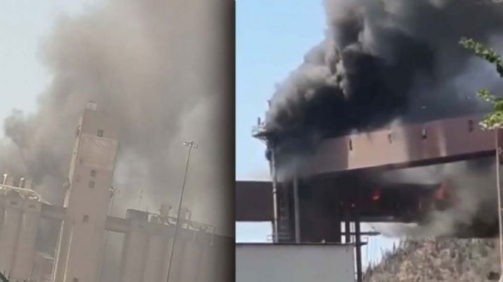 Autoridades controlan incendio en instalaciones del puerto de Guaymas; no hay lesionados