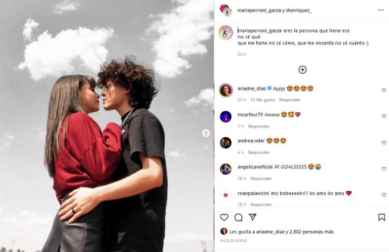 María Perroni y su novio