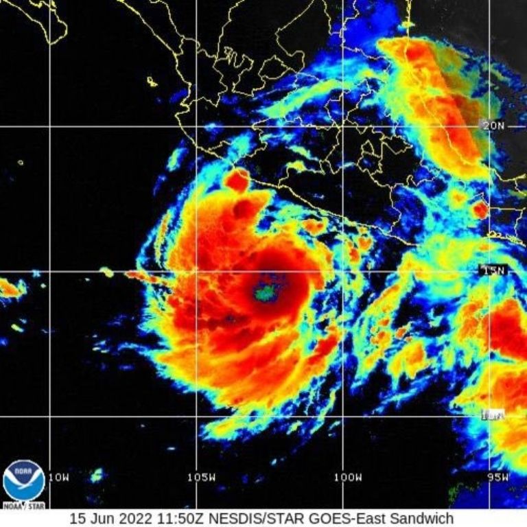 Ciclón tropical Blas provocará lluvias en México. Foto: Twitter