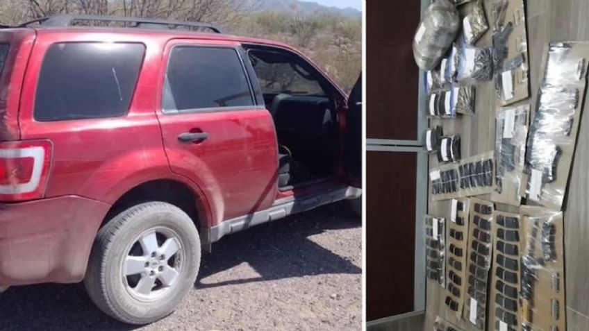 Localizan en Sonora vehículo, armas largas y droga en estado de abandono; no hay detenidos