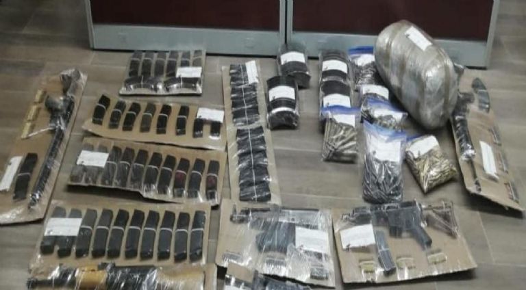 El armamento decomisado en el mismo día