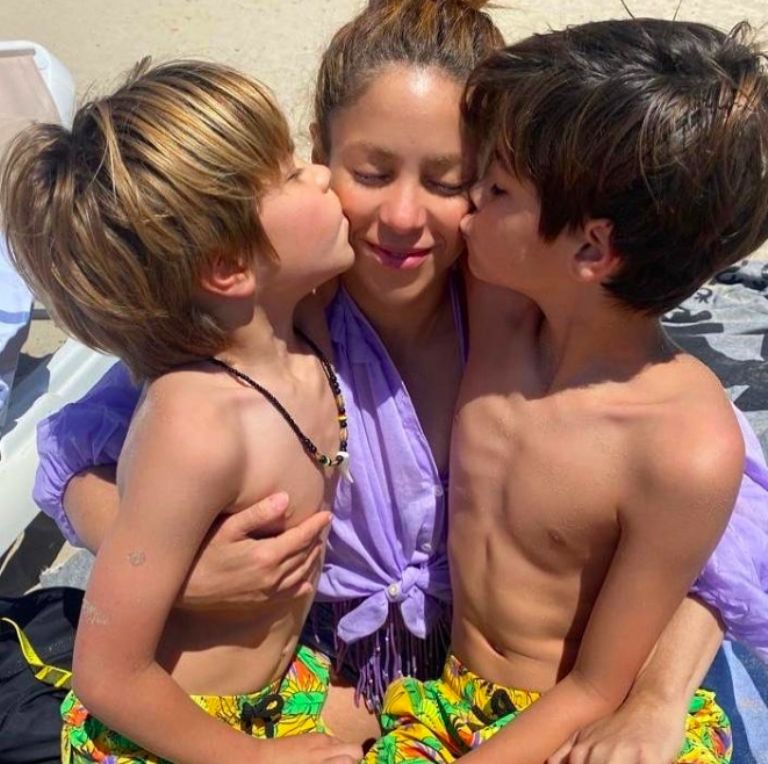 Shakira y sus hijos 