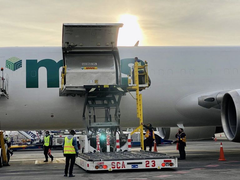 Este jueves llegaron a México vacunas contra el Covid-19 para infantes. Foto: Gobierno de México