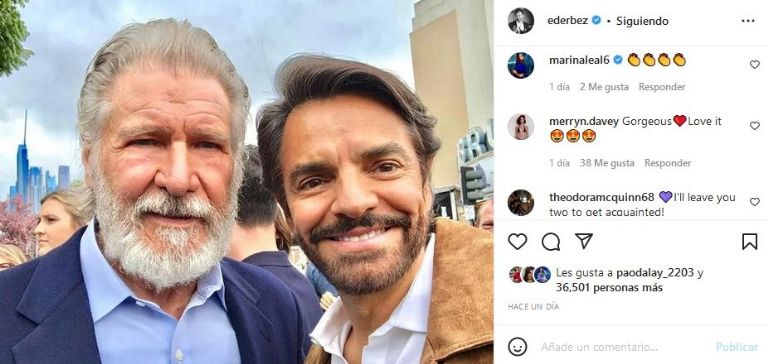 Eugenio Derbez y Harrison Ford