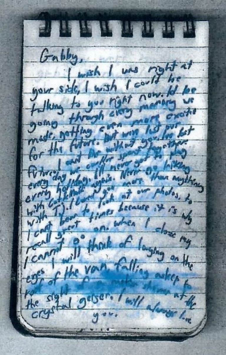 Fotografía de la libreta de Bryan Laundry