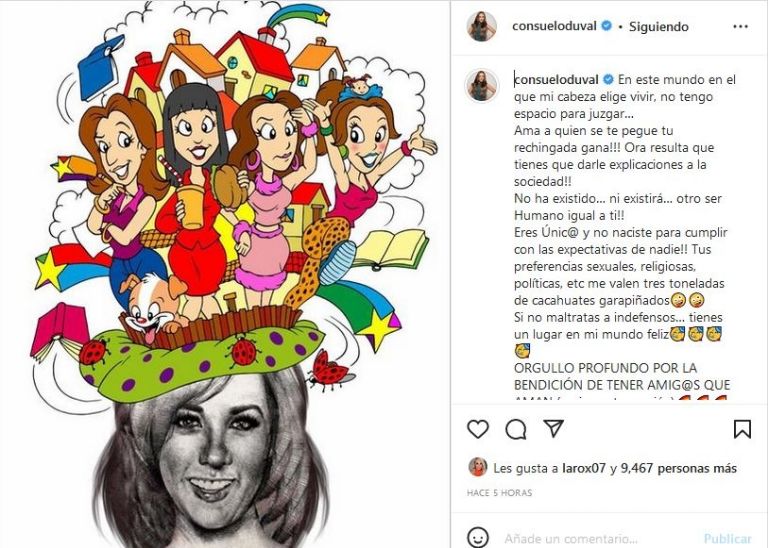 Consuelo Duval manda mensaje a la comunidad LGBT+