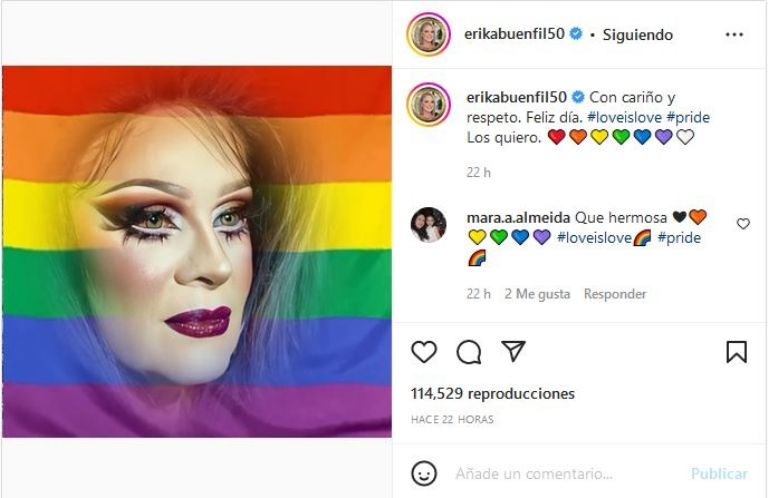 Erika Buenfil se caracteriza como Drag Queen
