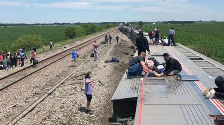 VIDEO: Tren de pasajeros se descarrila en Missouri, EU; hay varios muertos y heridos