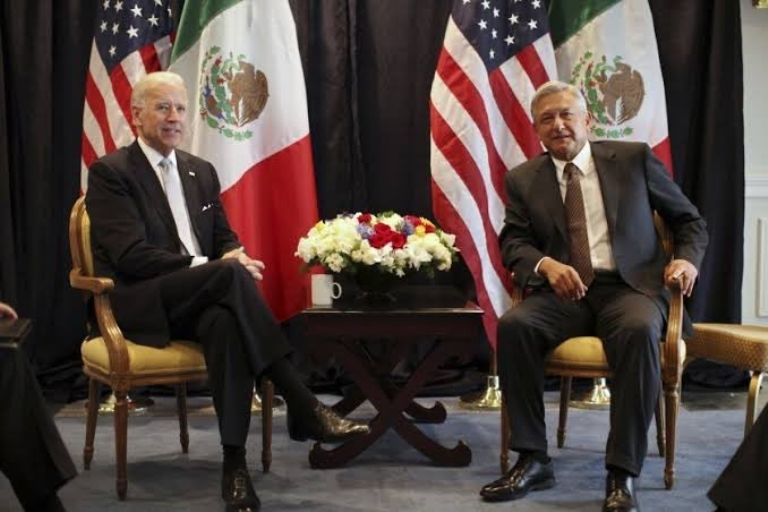 Joe Biden y AMLO, en una renión. Foto: Internet