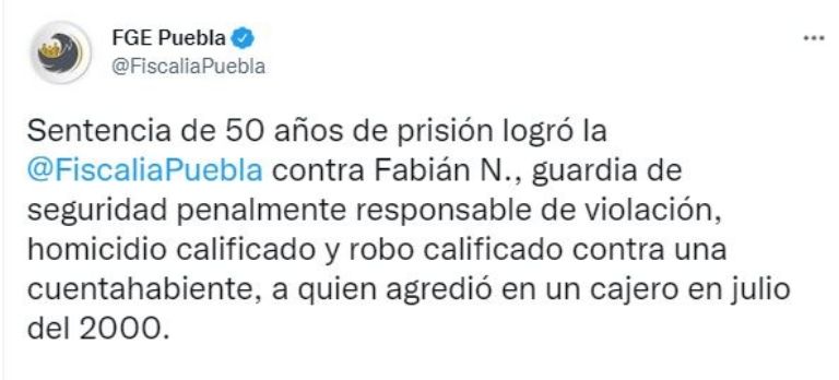 Sentencian a Fabián por asaltar, abusar y asesinar a una usuaria