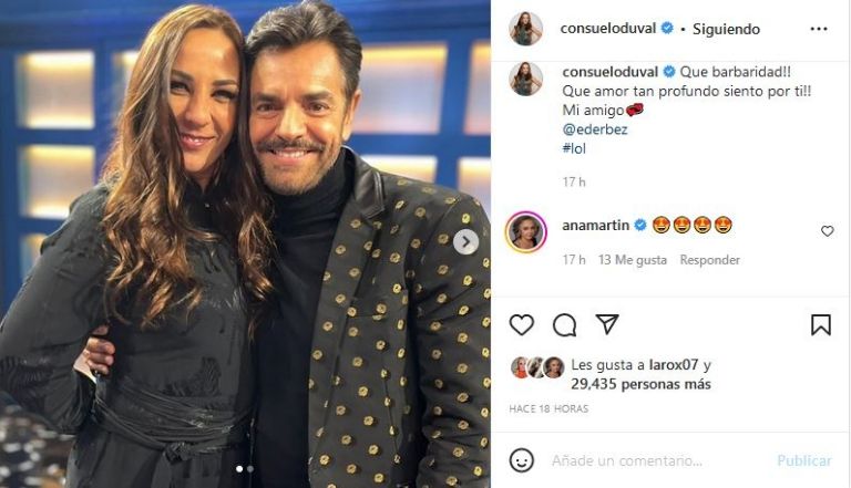 Consuelo Duval con Eugenio Derbez