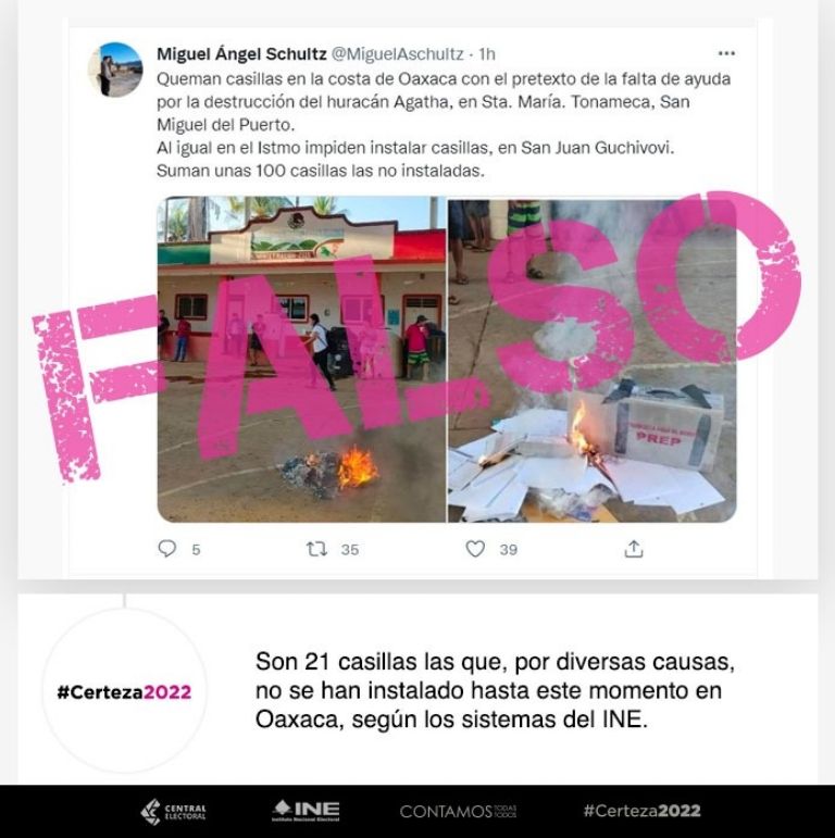 INE informa que 21 casillas no fueron instaladas. Crédito: Internet