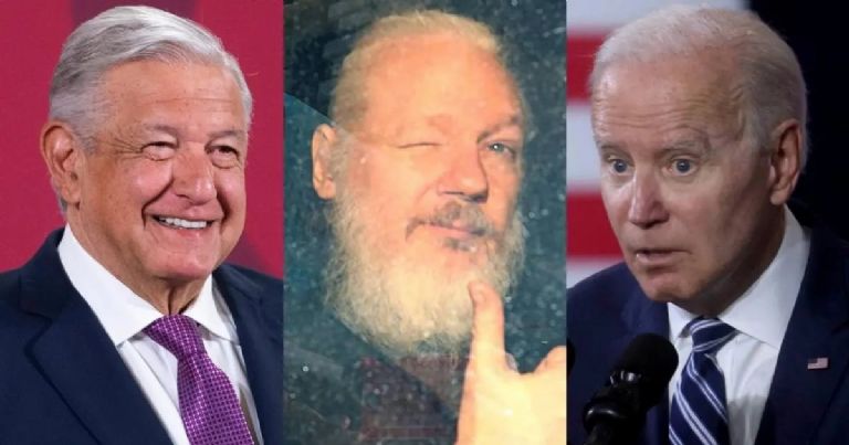 El presidente AMLO solicitará a su homólogo, Joe Biden, revisar el caso de Julian Assange. Foto: Internet