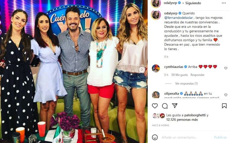 Odalys Ramírez manda mensaje a Fernando del Solar