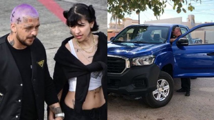 ¿Torta bajo el brazo? Mientras aseguran que Nodal será papá, él sorprende a un maestro de la infancia