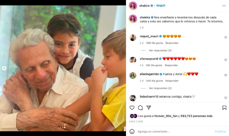 Padre e hijos de Shakira 