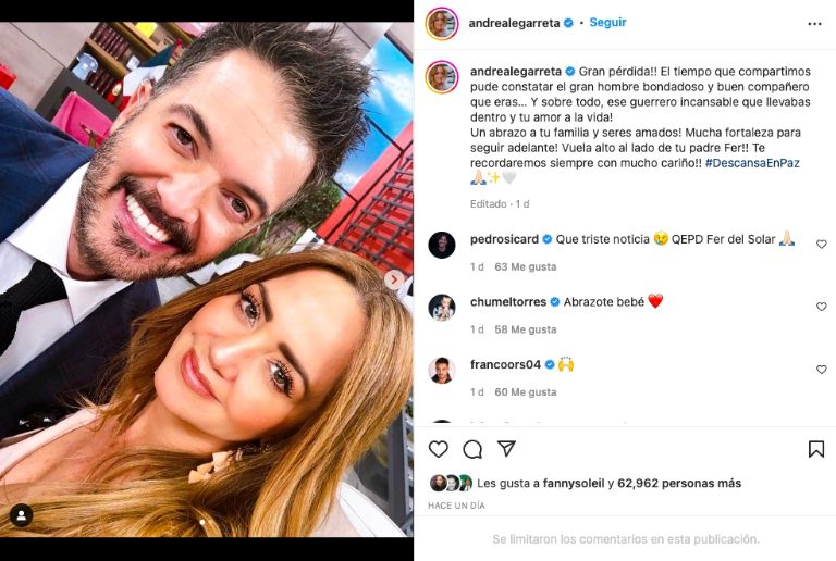 Andrea Legarreta y Fernando del Solar 