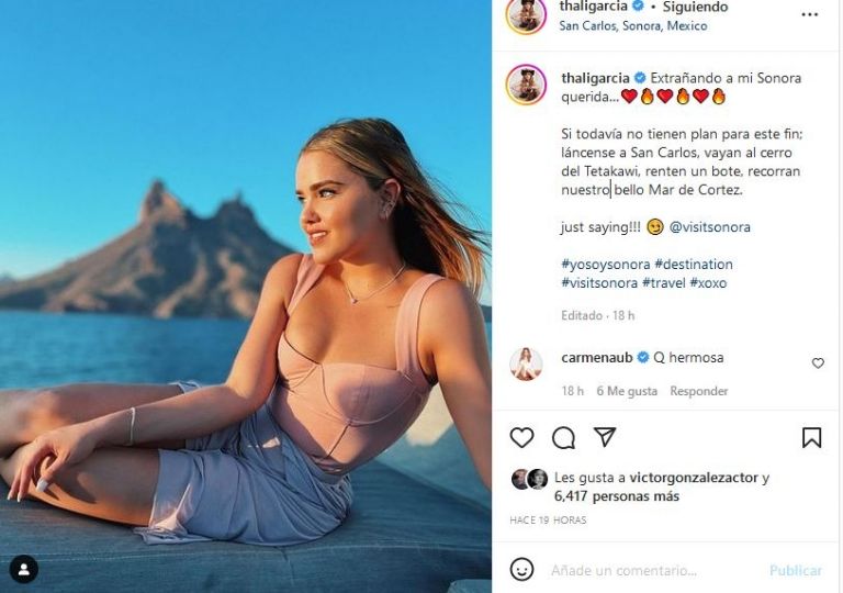 Thalí García confiesa que extraña a Sonora