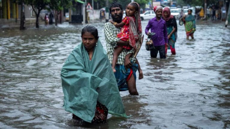 Se registran graves inundaciones en la India