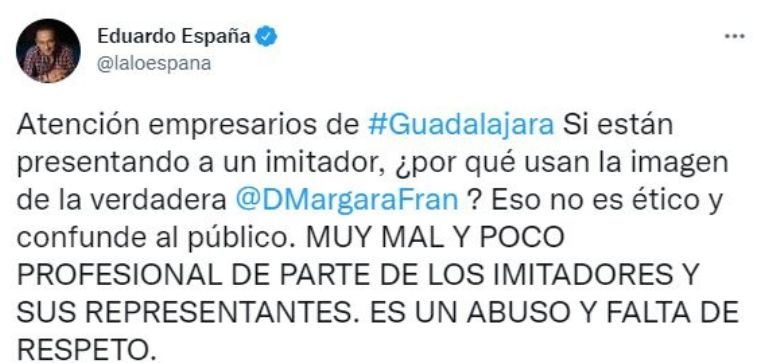 Mensaje de Eduardo España 