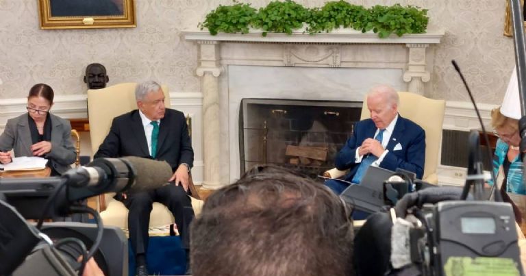 El pasado 12 de julio, el presidente Joe Biden y AMLO se reunieron en la Casa Blanca. Foto: Internet