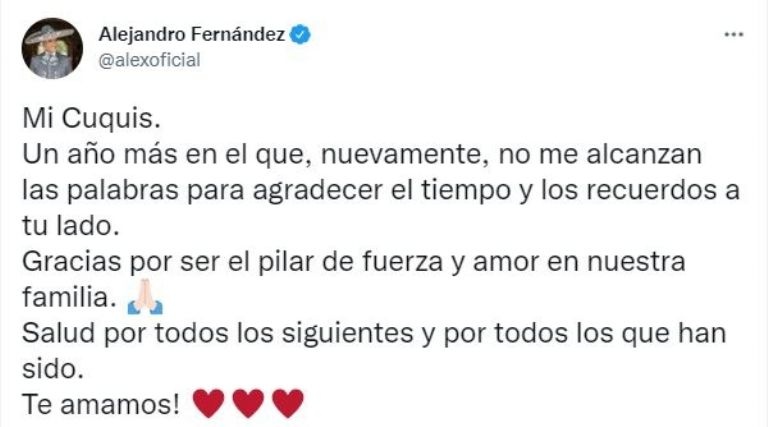 Tuit de Alejandro Fernández