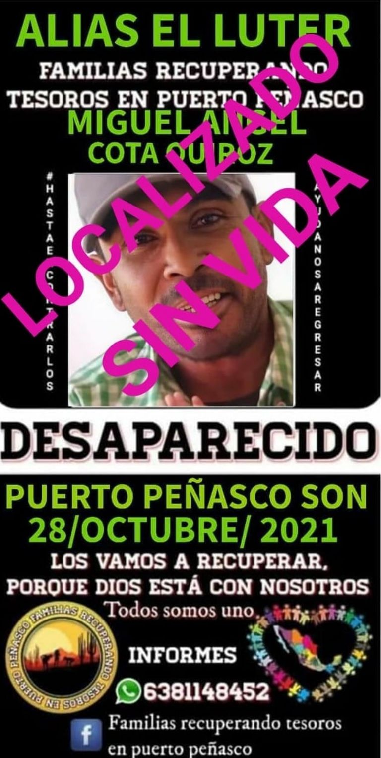 La ficha de Miguel Ángel Cota Quiroz 