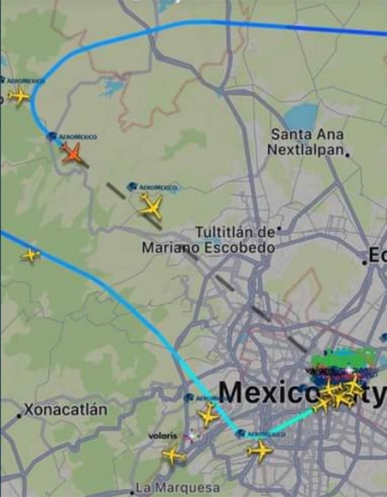 Trayecto Aeroméxico 