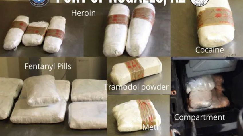 Nuevo decomiso de vehículo con fentanilo y otras drogas en la frontera Sonora-Arizona