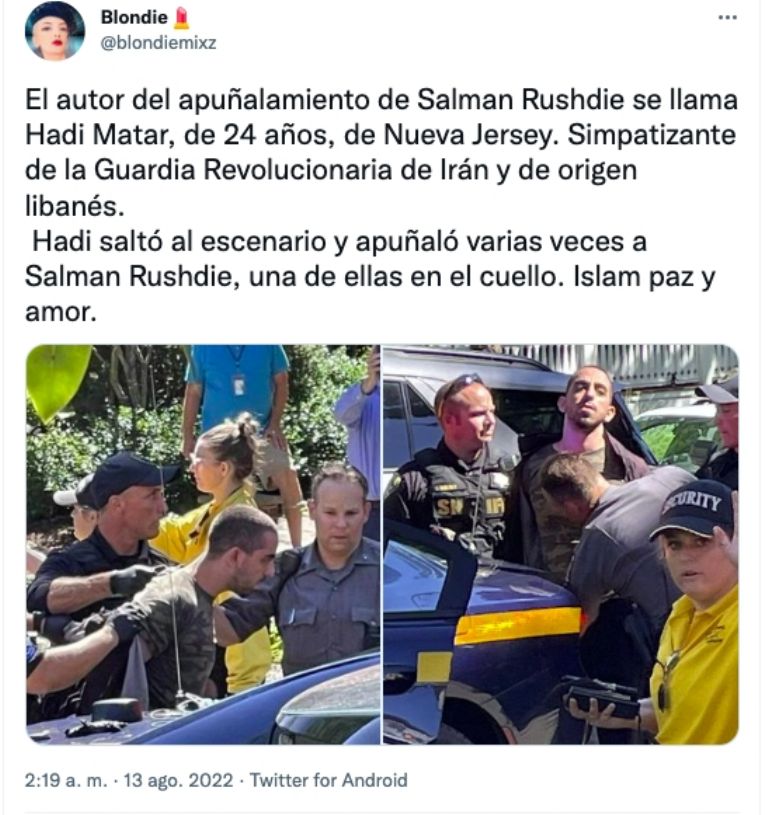 Detención de Hadi Matar