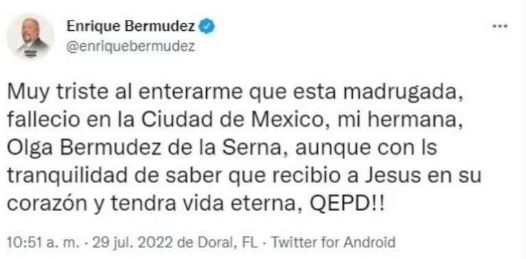 Fallece la hermana del 'Perro' Bermúdez