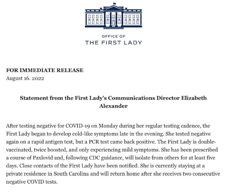 Casa Blanca comunicado 