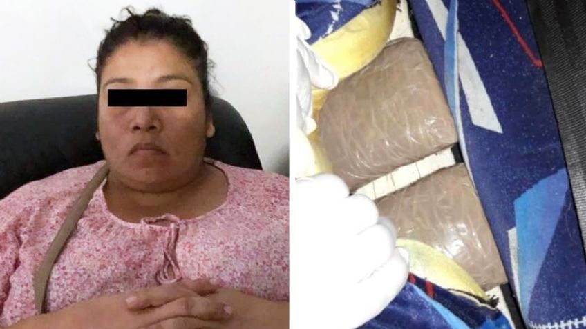 Cae mujer con más de 2 kilos de heroína en Sonora; ocultó la droga en asiento de autobús