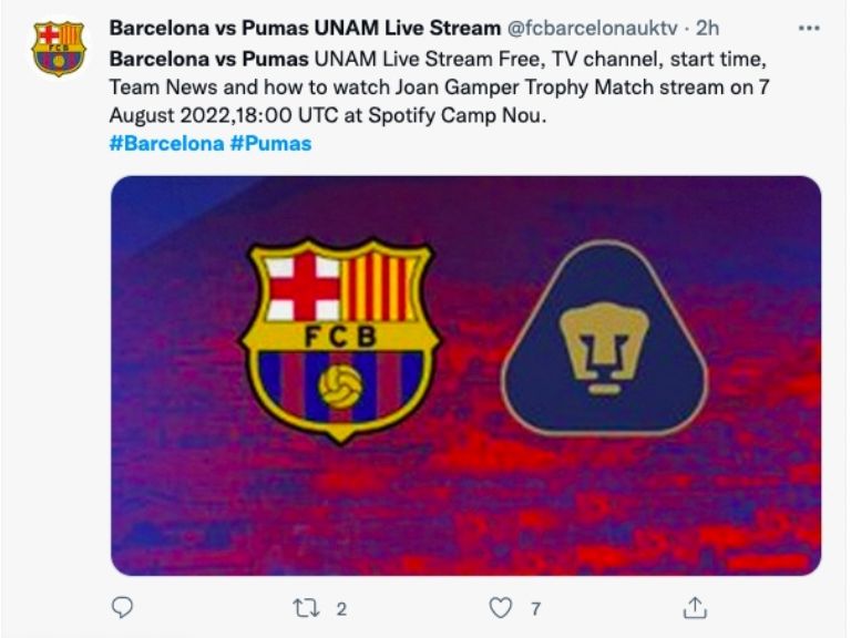 Pumas vs Barcelona 