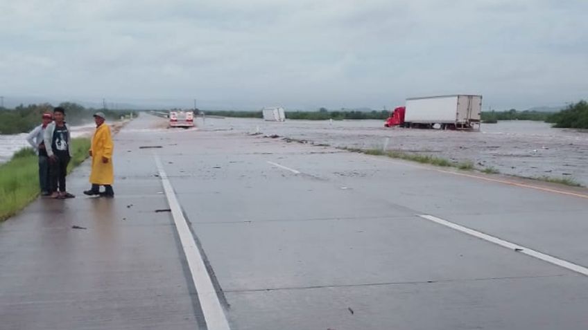 Lluvias en Sonora: Protección Civil reporta inundación en tramo Guaymas-Ciudad Obregón