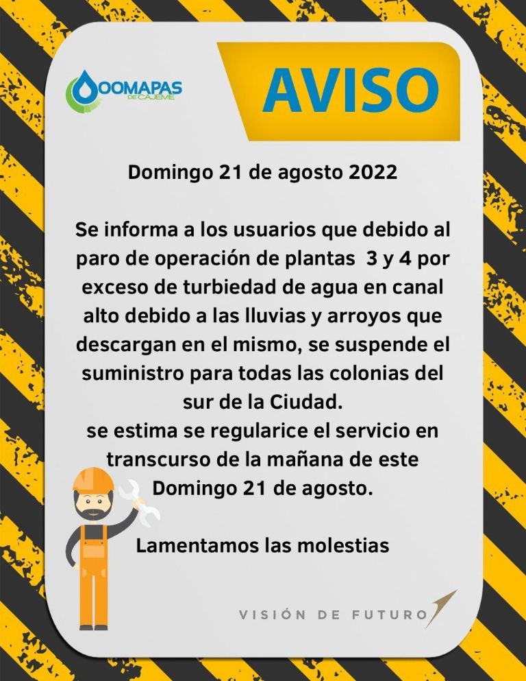 Comunicado de Oomapasc. Foto: Internet