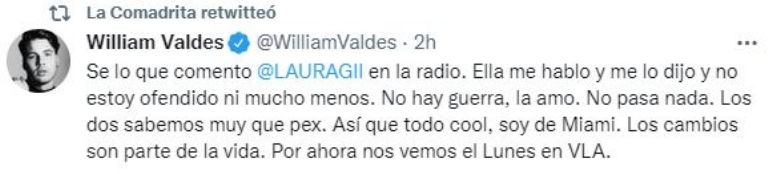 tuit de William Valdés