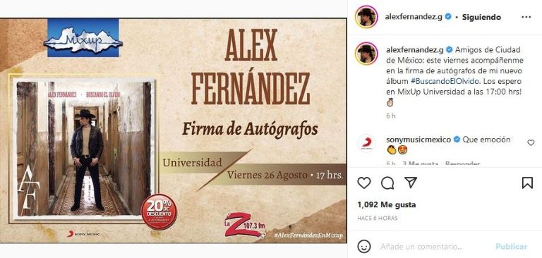 Publicación de Alex Fernández