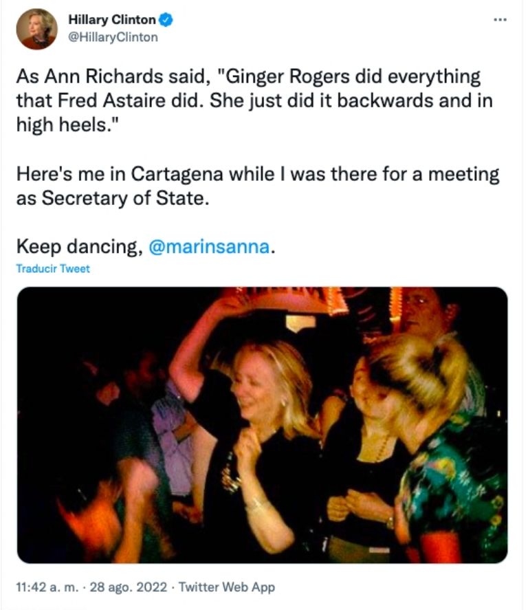 Tuit Hillary Clinton 