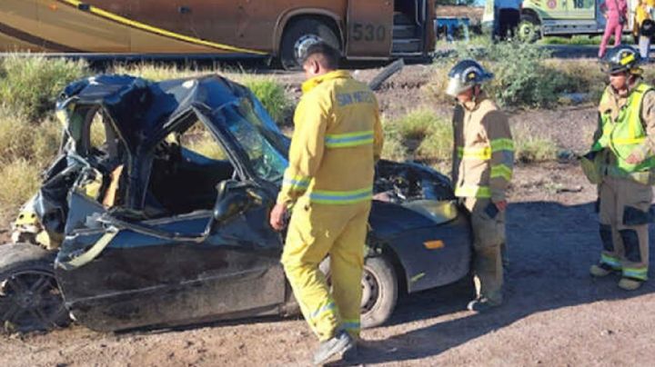 Accidente en el entronque del Cochórit y la carretera México 15 deja una persona lesionada