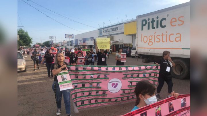 Cajeme: Marchan colectivos de búsqueda y familiares de víctimas de desaparición forzada; exigen justicia