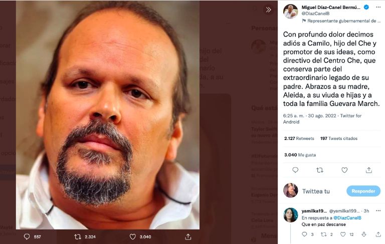 Tuit Miguel Díaz-Canel 