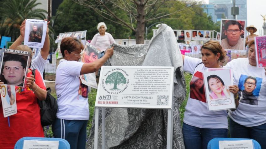 Tras protestas: nombran a Glorieta de la Palma como Glorieta de los desaparecidos en CDMX