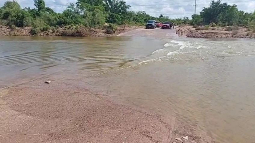 Crecida de arroyo incomunica a poblado de Guaymas; piden limpiarlo para evitar desbordamientos