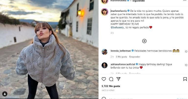 Mensaje de cumpleaños de Marlene Favela