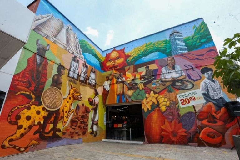 Mural en mercado de la Cuauhtémoc