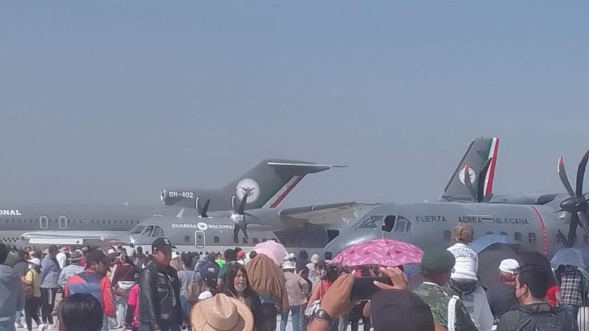 Así fue el Espectáculo Aéreo de la Sedena en Santa Lucía; Cientos de personas se dieron cita