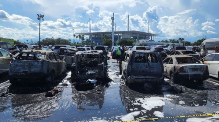 NFL: Aficionados provocan incendio en vehículos en estadio de los Dolphins por asador prendido
